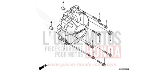 GENERATORABDECKUNG (CBF600S8/SA8/N8/NA8) CBF600NA8 de 2008